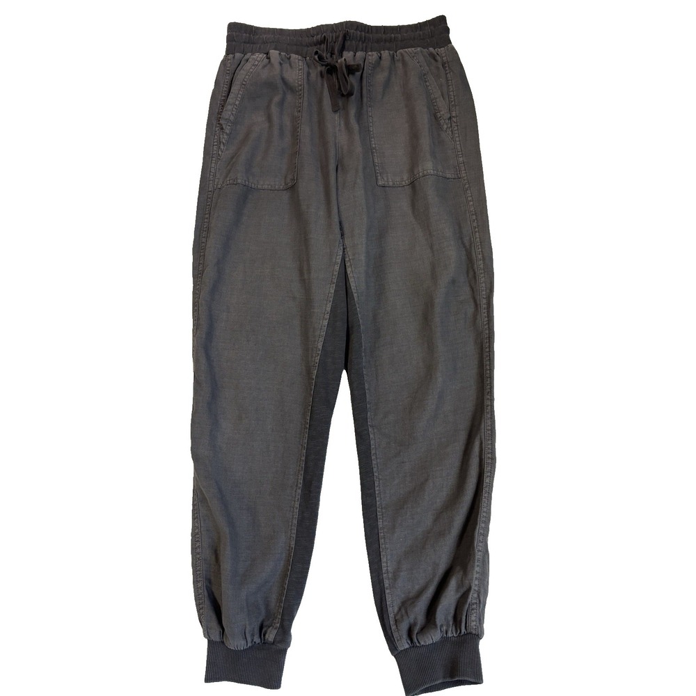 Splendid Women's Sm‎ Gray Linen Blend Lightweight Joggers Athleisure Gorpcore